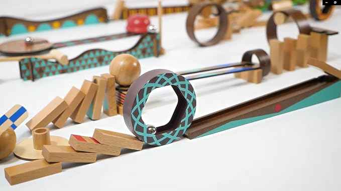 DJECO - Zig & Go 48-Piece Set - Building Intricate Marble Tracks - Stimulates Creative Thinking - Engaging Play for Intellectual Growth - Educational STEM Learning - Ages 8+ Years