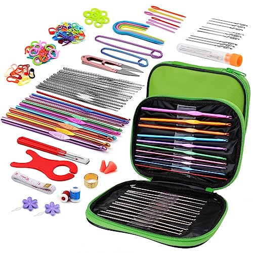 110 Pcs Crochet Hooks Set 0.6
