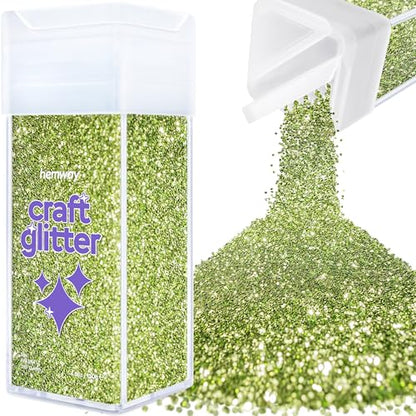 Craft Glitter Shaker Olive Green 110g Fine (4.6 Ounce)