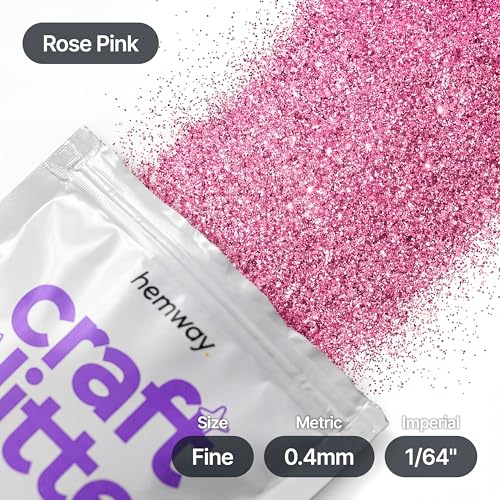 Craft Glitter Rose Pink 100g Fine Glitter (3.5 Ounce)