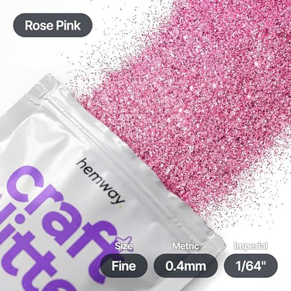 Craft Glitter Rose Pink 100g Fine Glitter (3.5 Ounce)