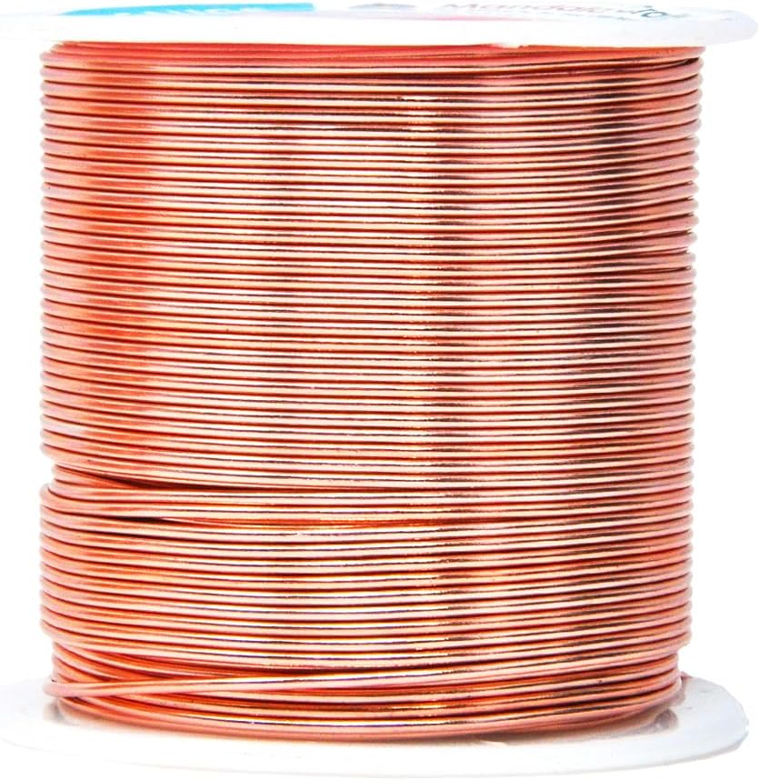 Mandala Crafts 18 Gauge Anodized Aluminum Craft Wire for Jewelry Making - 450 FT Colored Flexible Silver Copper Black Pink Ice Blue Red Wire - Bendable for Bonsai Armature Crafting Sculpting - Crafty Corner