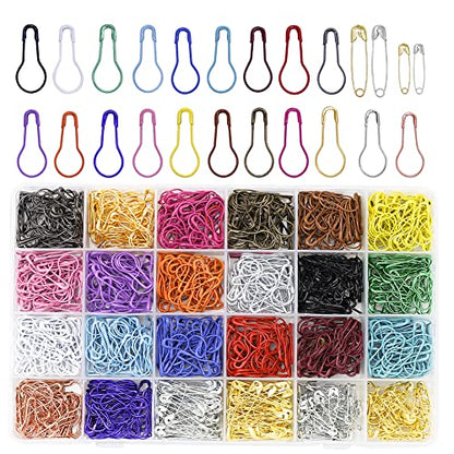 1200 Pcs 22 Colors Metal Stitch Markers