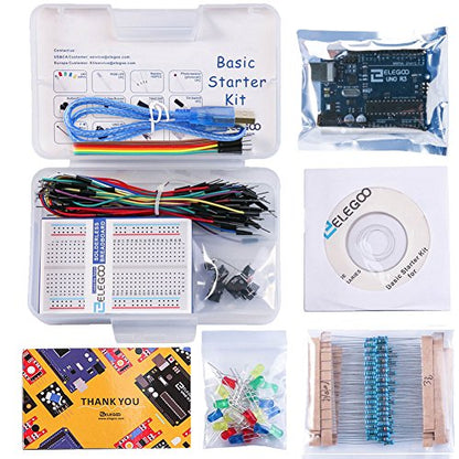 UNO R3 Basic Starter Kit with Tutorial Compatible with Arduino IDE