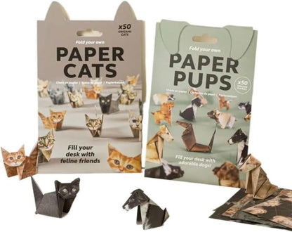 Paper Cat, Paper Cat Origami,50 DIY Origami Foldable Cute Cat Figurines Fun Craft Activity, Desktop Decor, and Gifts for Cat Lovers - Crafty Corner