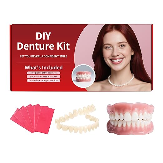 Dentures DIY Kit: Full Set Top & Bottom Fake Teeth for at-Home Smile Enhancement - Easy & Universal Fit-ZZ2