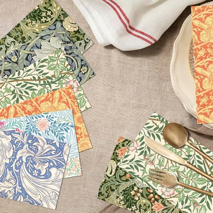 120PCS Vintage Floral Paper Napkins
