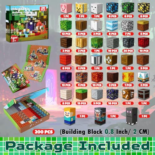 200PCS Magnetic Blocks