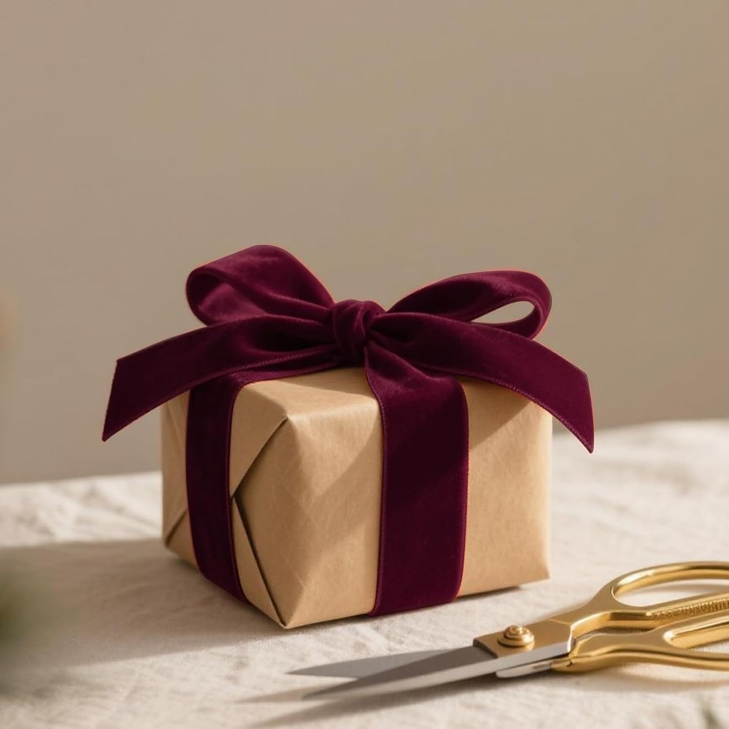 LaRibbons Thin Velvet Ribbon 1 Inch x 25 Yards, Burgundy Velvet Ribbon for Christmas Tree, Gift Wrapping, Wreath Bow, Outdoor Decoration - Crafty Corner