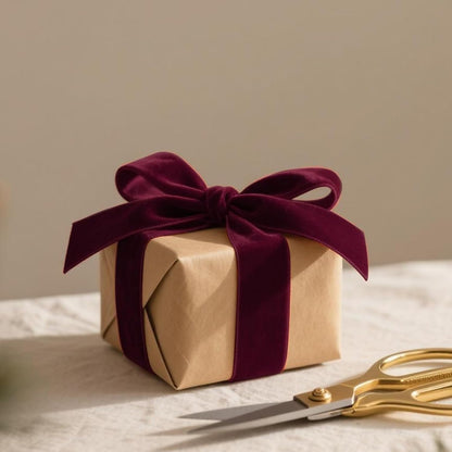 LaRibbons Thin Velvet Ribbon 1 Inch x 25 Yards, Burgundy Velvet Ribbon for Christmas Tree, Gift Wrapping, Wreath Bow, Outdoor Decoration - Crafty Corner