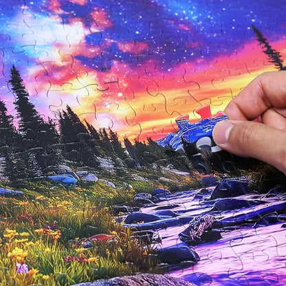 Starry Mountain River 500 Pieces Large Format Jigsaw Puzzle