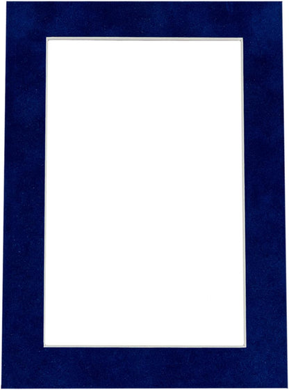 Pack of TEN 11x14 Mats Bevel Cut for 8.5x11 Photos - Acid Free Brooke Blue Suede Precut Matboards For Pictures, Photos, Framing - 4-ply Thickness