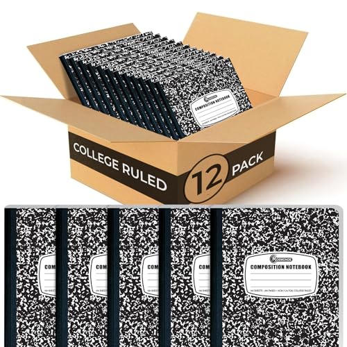 12 Pack Composition Notebook College Ruled Bulk (12 Count)