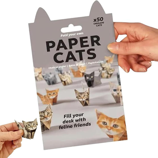 DIY Origami Paper Cats - 50 Sheets DIY Origami Paper to Fold Cute Cat Figures, Fun Craft Activity for Adults & Kids, Desk Decoration & Gift for Cat Lovers（cat） - Crafty Corner