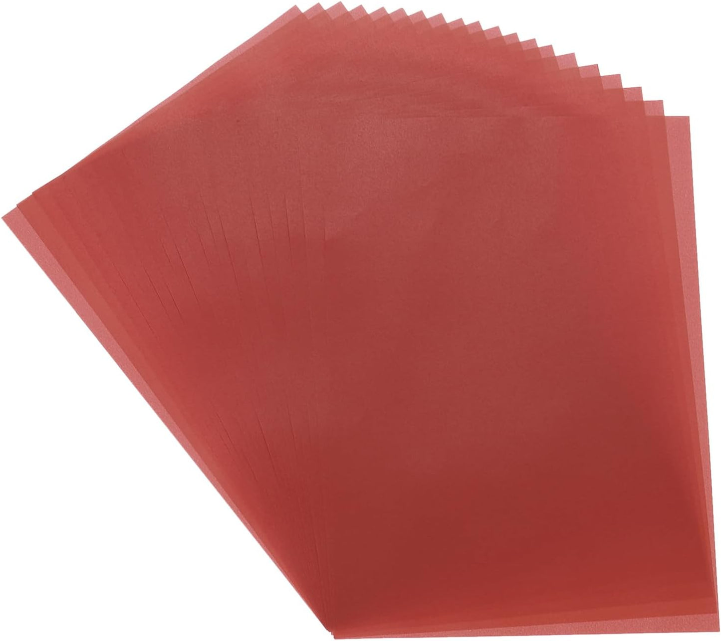 MECCANIXITY Colored Vellum Paper, 20 Sheet Red Transparency 11.7 x 8.2 Printable Vellum Paper, Translucent Vellum Sheets for Printing Wedding Invitations, Ink Jet Laser Printer