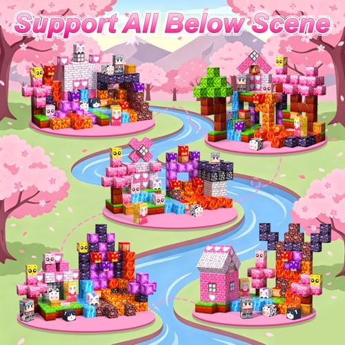 100PCS Magnetic Blocks for Girls (100 Count)