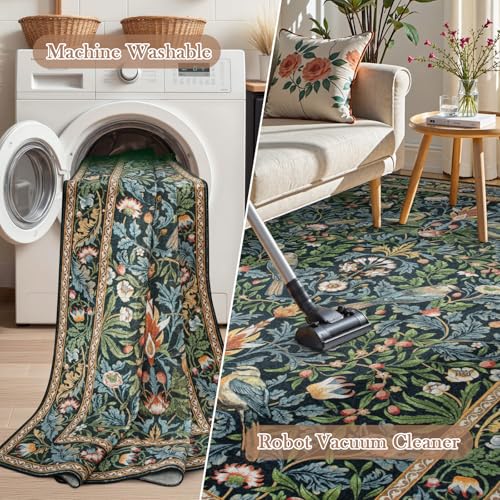 Floral Carpet Runners for Hallway 8ft Non Slip (20 Sq Ft)