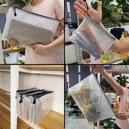 10 Pcs Zipper File Bags