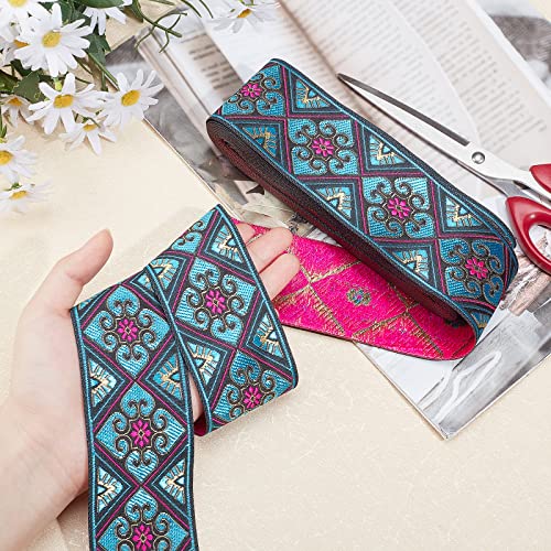 2 Inch Embroidered Woven Ribbon