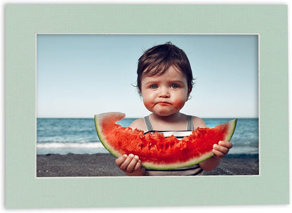 5x7 Mat for 8.5x11 Frame - Precut Mat Board Acid-Free Honeydew Green 5x7 Photo Matte For a 8.5x11 Picture Frame, Premium Matboard for Family Photos, Show Kits, Art, Picture Framing, Pack of 100 Mats