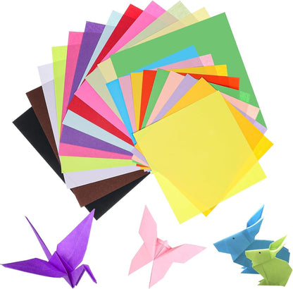 Square Origami Paper, 200 Sheets, 20 Colors Origami Kit for Kids Ages 8-12, Double Sided Colored Paper Folding Paper Origami Paper for Crafts(100 pcs of 6×6in & 100pcs of 8×8in) - Crafty Corner