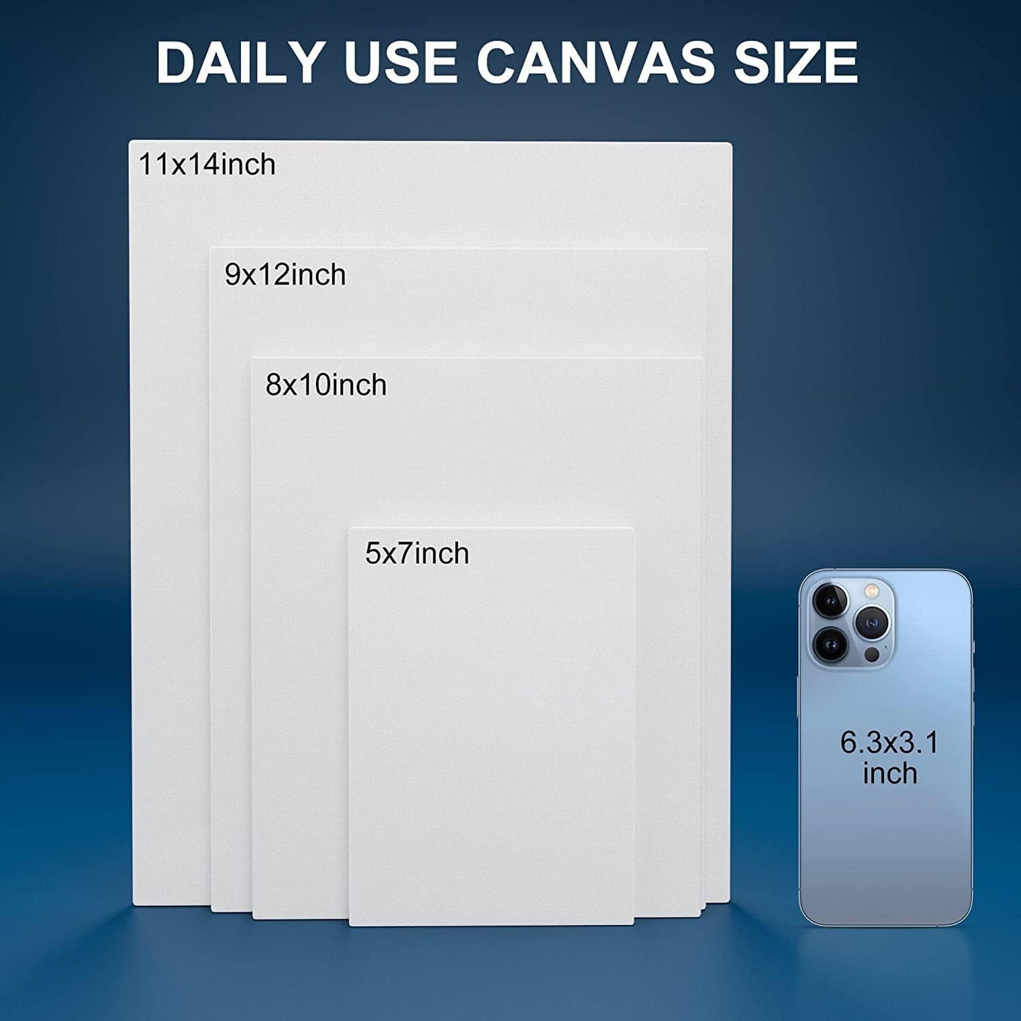 Canvas Panels 5x5 Inch 24-Pack, 10 oz Primed 100% Cotton White Blank Small Canvases for Painting, Square Flat Canvas Board for Oil Acrylics Watercolor & Tempera Paints