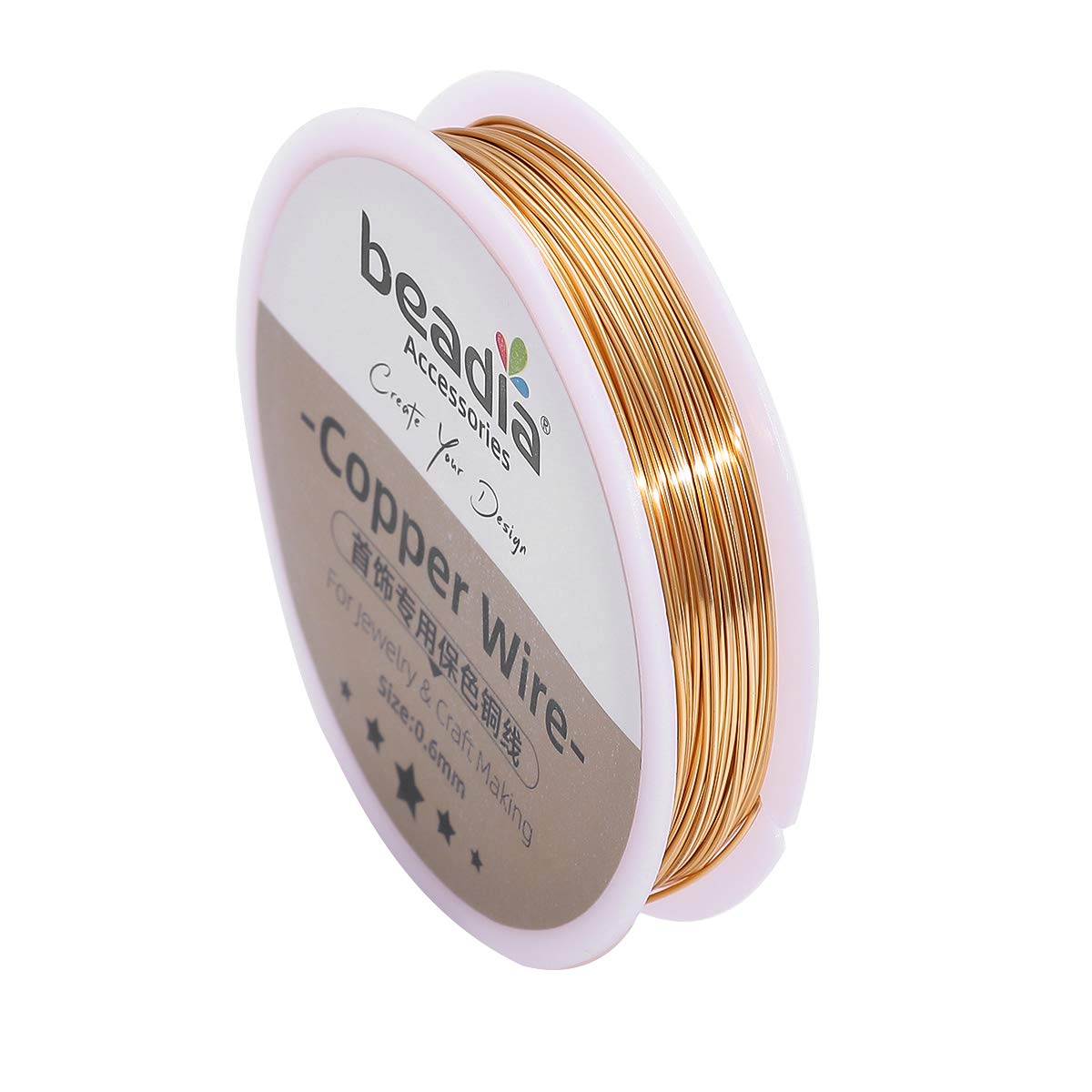 KC Gold Copper Wire 0.6mm Bead Cord for Bracelet Necklace Charm Beading Jewelry Making 16yard - Crafty Corner