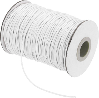 MECCANIXITY Waxed Cord 1.5mm Waxed Thread 87 Yard Wax String Leather Cord for Bracelet Making, Necklaces, Beading, Jewelry Making and DIY Crafts(White)