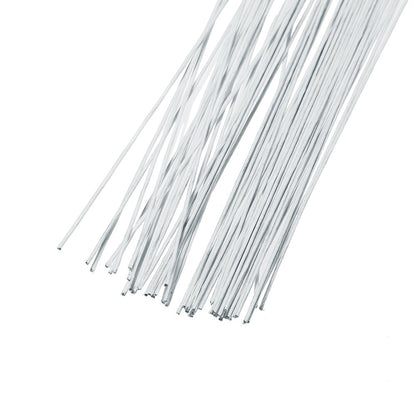 DECORA 20 Gauge White Floral Stem Wire 16 inch,50/Package