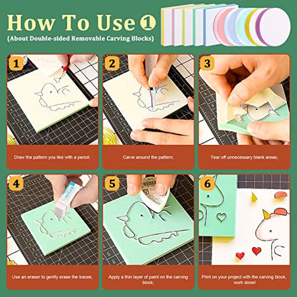 24 Pieces Block Printing Starter Tool Kit (24 Count)