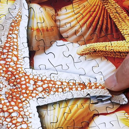 Colorful Rainbow of Starfish & Seashells 1000 Pieces Large Format Jigsaw Puzzle for 13+