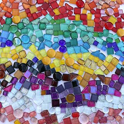 Assorted Colors Irregular Crystal Mosaic Tiles (9 Ounce)