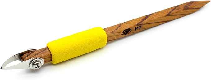 The Original DiamondCore Tools: 4-Pack Pottery Carving Tool Set ‚ P1, P2, P5, X1, Clay Carving, Ceramic Sculpting, Sgraffito, Relief Fluting (Set 1)