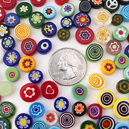 Millefiori Mosaic Tiles for Crafts (125 Count)