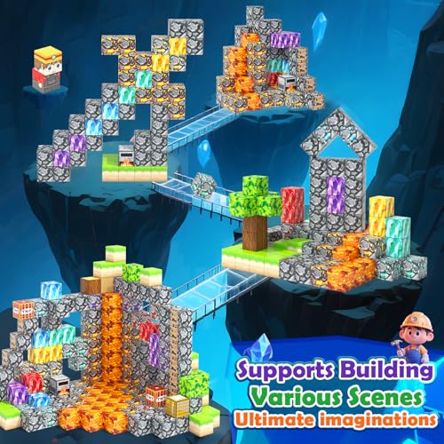 Magnetic Blocks for Kids (150 Count)