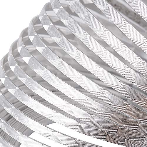 32.8 Feet 5mm Aluminum Flat Artistic Wire Silver Bendable Metal Craft Wire for Beading for Bezel Sculpting Armature Jewelry Making Gem Metal Wrap (32.8 Foot)