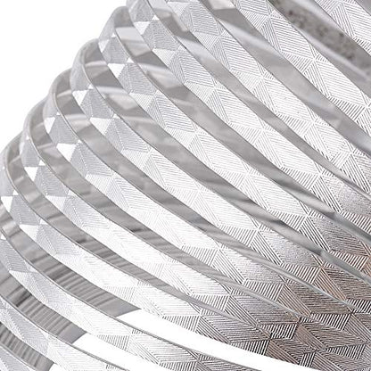 32.8 Feet 5mm Aluminum Flat Artistic Wire Silver Bendable Metal Craft Wire for Beading for Bezel Sculpting Armature Jewelry Making Gem Metal Wrap (32.8 Foot)