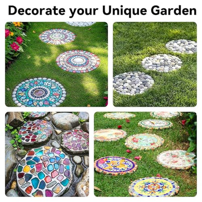 6 Pcs 3 Sizes Round DIY Concrete Stepping Stone Mold (6 Count)