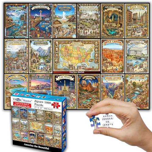 America the Beautiful 1000 Pieces Large Format Jigsaw Puzzle