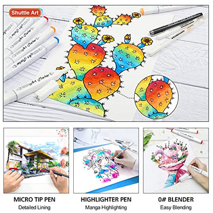 280 Colors Dual Tip Alcohol Based Art Markers (280 Count)