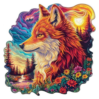 Colorful Star Wolf Puzzles Adults Gifts for Women Men Wooden 200 Pieces 11.4 * 11.4in