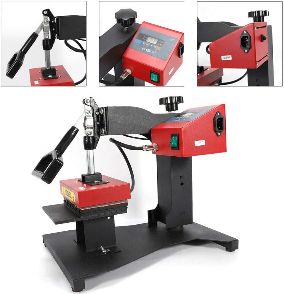 Pen Press Transfer Machine 6 in 1 Pen Heat Press Transfer Machine Digital 3D Sublimation Heat Press Machine Logo Transfer Printing Machine for DIY Pen Printing 110V 350W