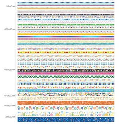 40 Rolls Washi Tape Set (40 Count)