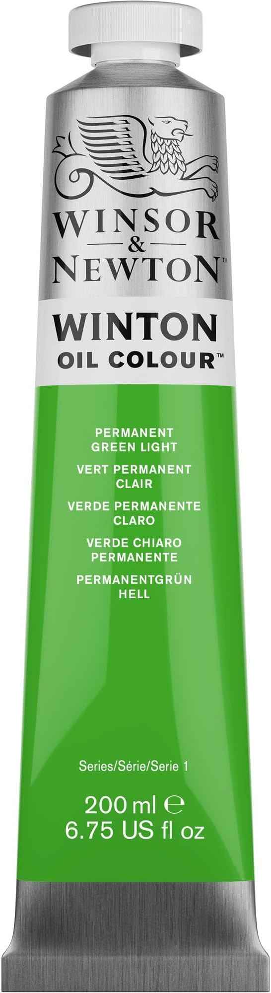 Winsor & Newton Winton Oil Color, 200ml (6.75-oz) Tube, Permanent Green Light