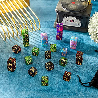 48 Pcs Pieces D6 Dice Counters with 2 Bag