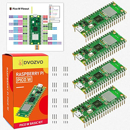 4Pack Raspberry Pi Pico W with Pre (4 Count)