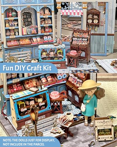 Book Nook Kit DIY Miniature House Bakery Patisserie Dollhouse Kit
