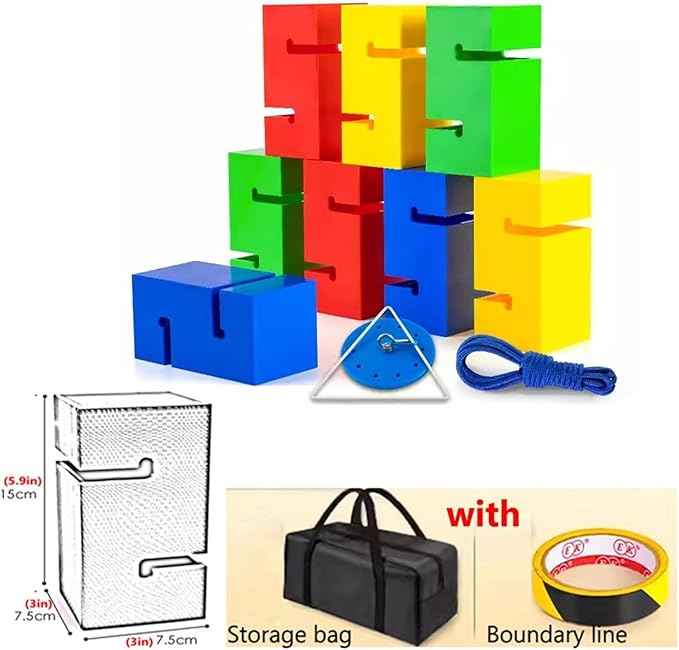 Team Building Team Tower Game Adults Work Outdoor Activities Field Day Teamwork Block Stacking Game Kit for Office School Group