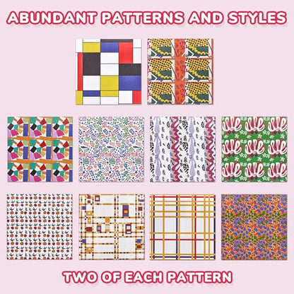 Modern Art Patterned Origami Paper (50 Count)