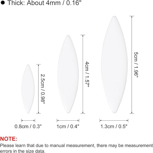 uxcell Ceramic Mosaic Tile, About 200g Teardrop Leaf Tile Mosaic Block for Handicrafts Artwork, White